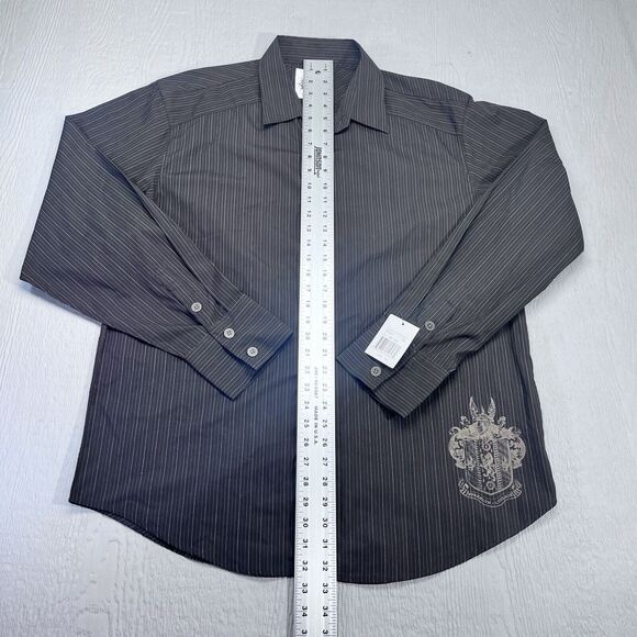 Level Ten Long Sleeve Shirt XXL Mens  Cowboy Stripped Button Up Justice Graphic - Picture 10 of 13